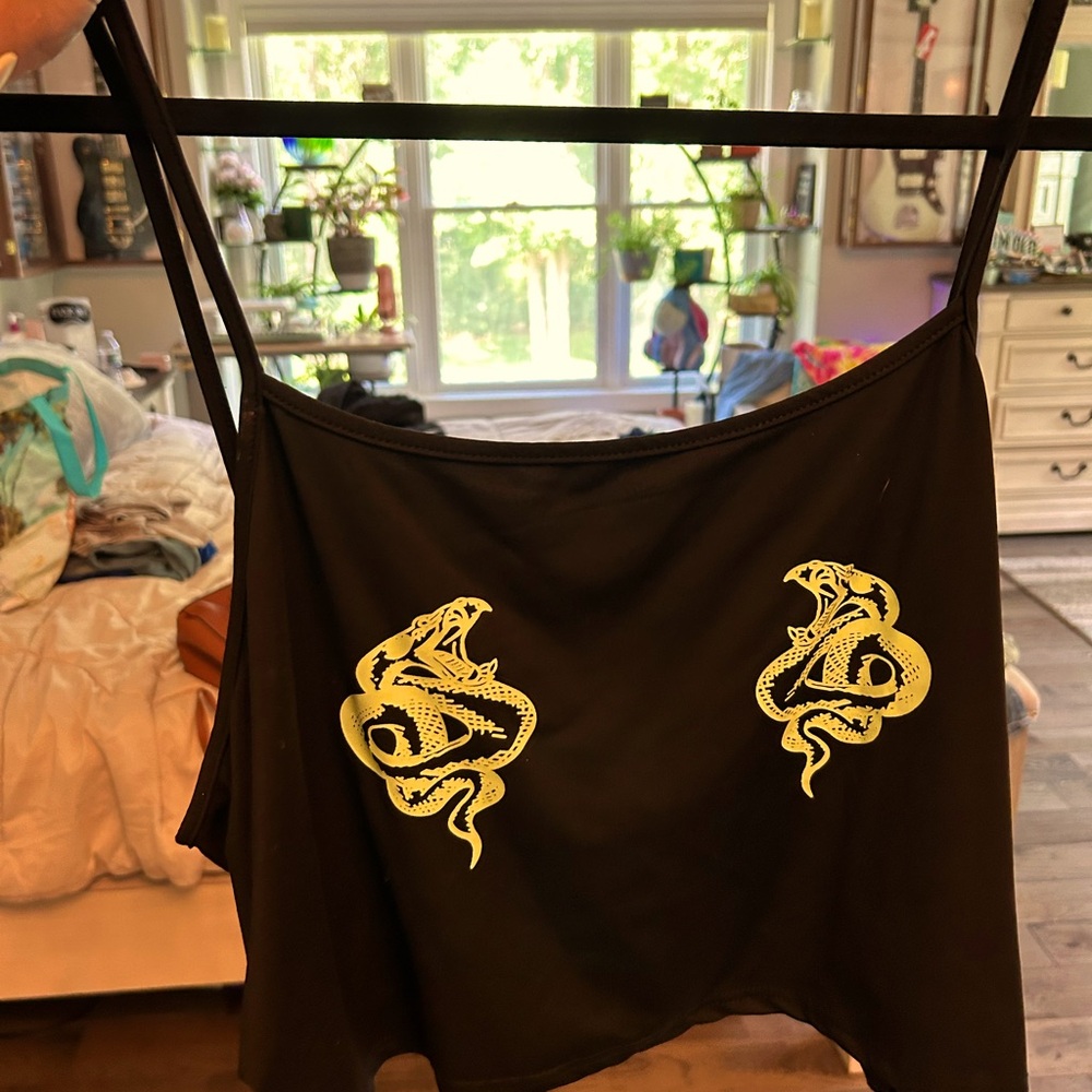 Crop top with snakes on it